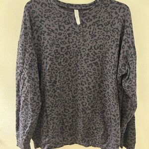 Athleta Purple Cheetah Patterned Top